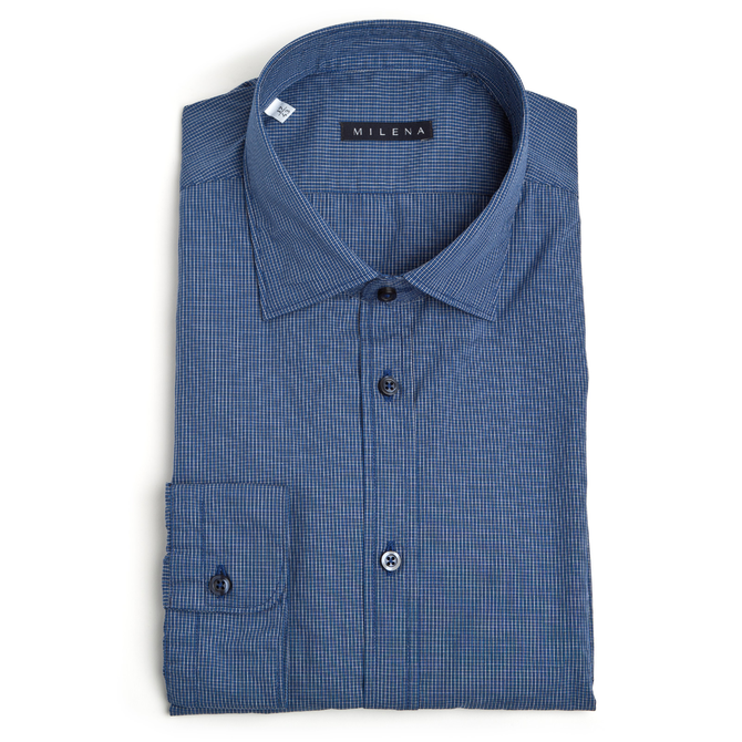 Tapered Micro Check Shirt