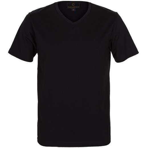 Henry Plain V-Neck T-shirt-t-shirts & polos-Fifth Avenue Menswear