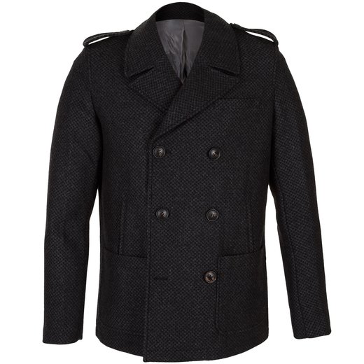 Barnaby Charcoal Double Breasted Coat-on sale-Fifth Avenue Menswear