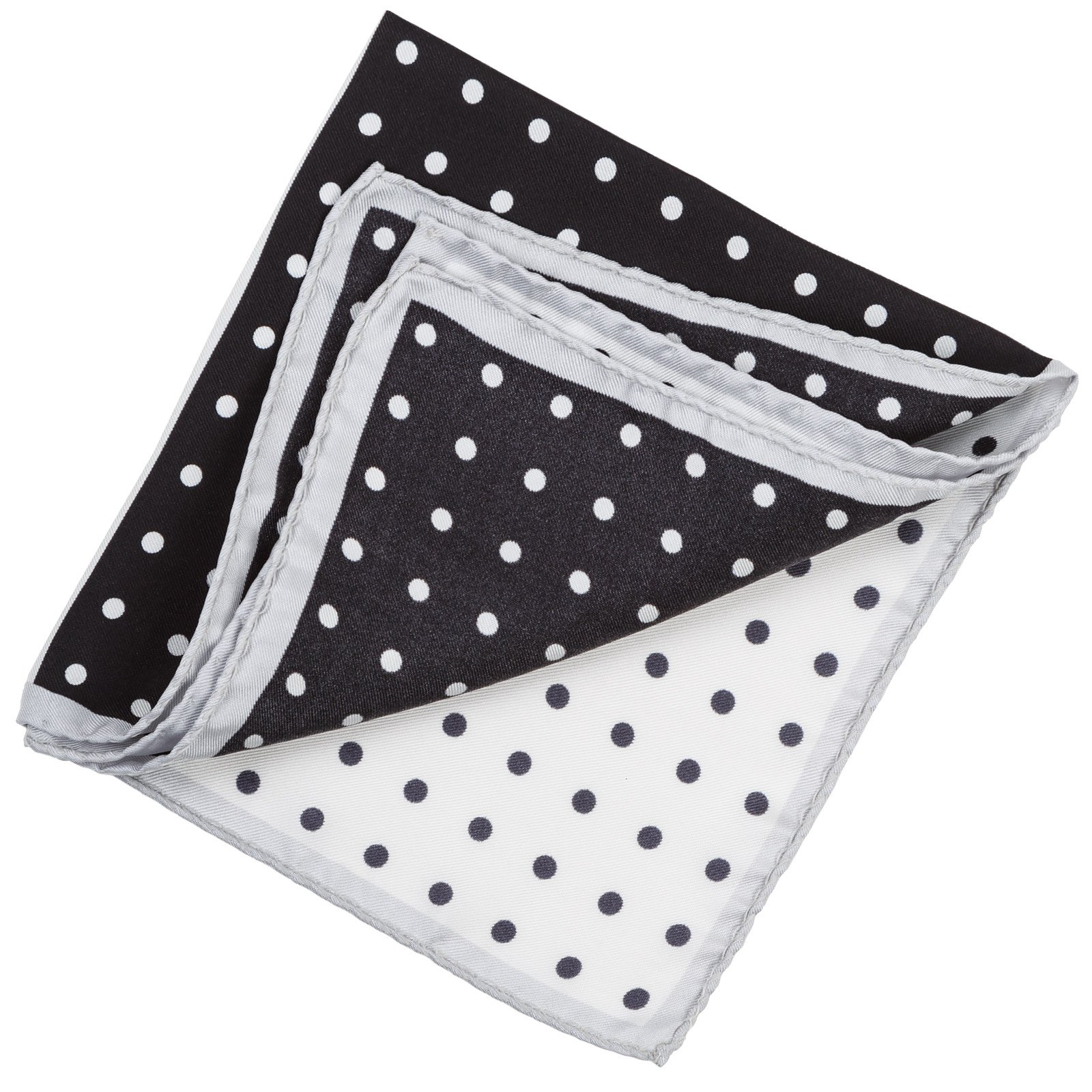 Polka Dot Four Way Silk Pocket Square - Accessories-Pocket Squares ...