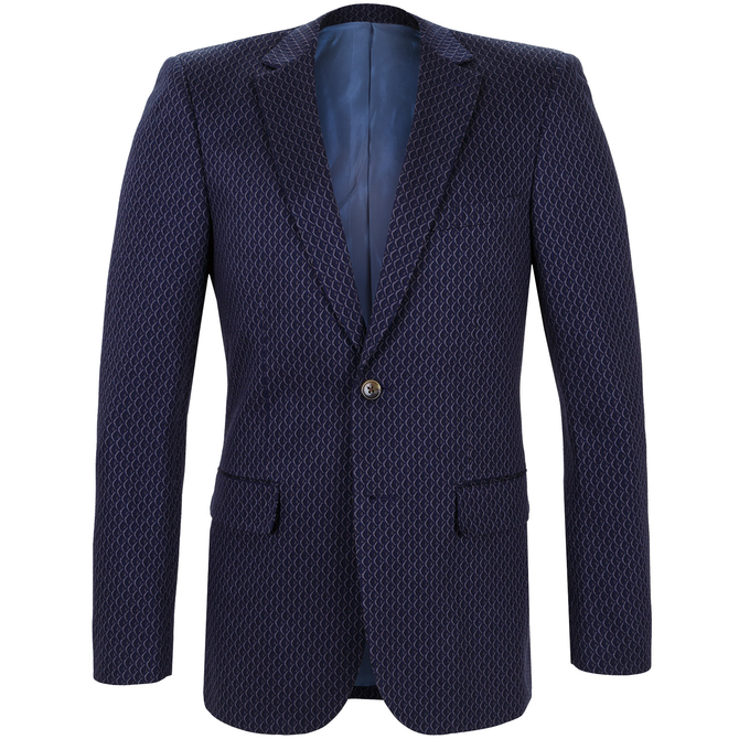 Bryan Diamond Pattern Stretch Knit Blazer - Jackets-Dress Jackets ...