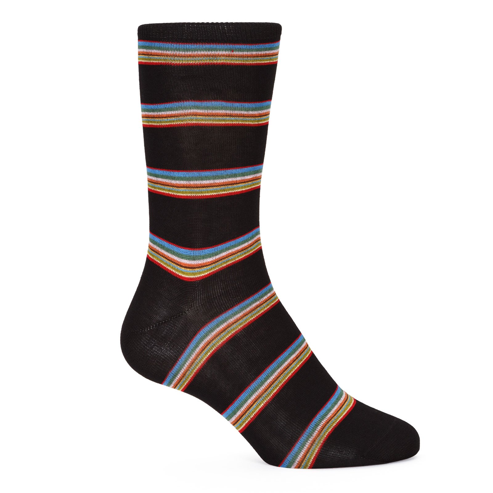 Multi Colour Block Stripe Cotton Socks - PAUL SMITH STOCK : New Online ...