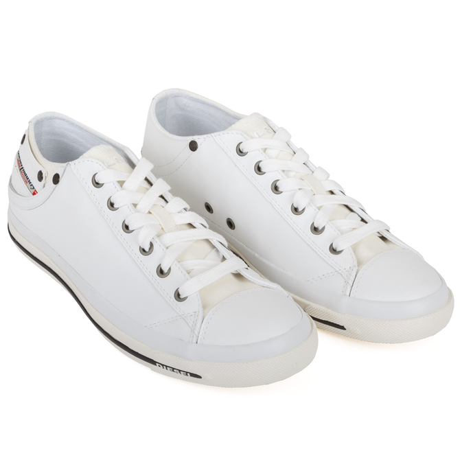 Exposure Low White Leather Sneakers