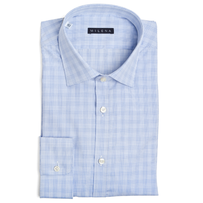 Luxury Cotton Check Dress Shirt