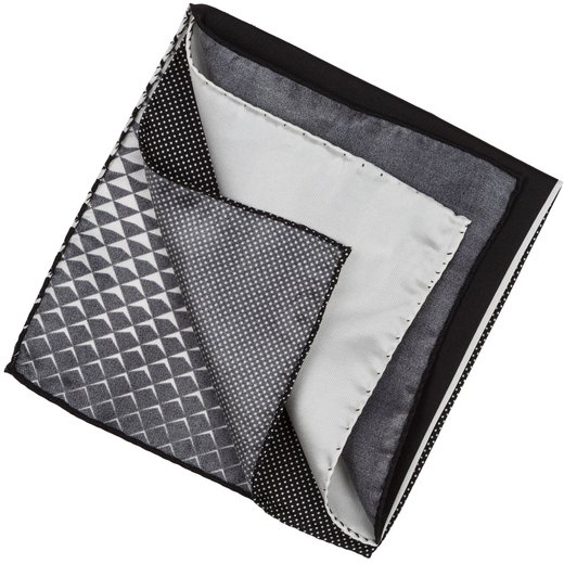 4-Way Plain & Pattern Silk Pocket Square-formal wear-Fifth Avenue Menswear