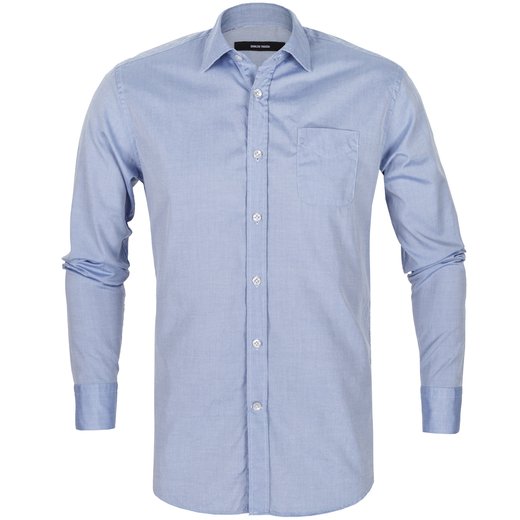Hombre Slim Fit Micro Oxford Casual Shirt-on sale-Fifth Avenue Menswear
