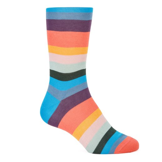 Artists Stripe Cotton Socks-back in stock-Fifth Avenue Menswear