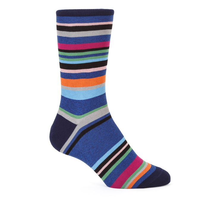 Astor Stripe Cotton Socks - New Online : Fifth Avenue Menswear - PAUL ...