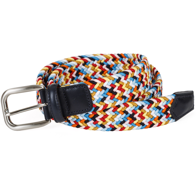 Multi-Coloured Elastic Webbing Belt