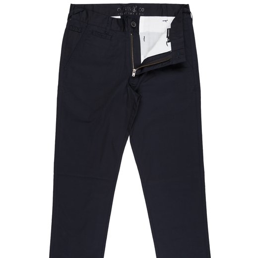 Hastin Slim Fit Stretch Sateen Casual Trouser-trousers-Fifth Avenue Menswear