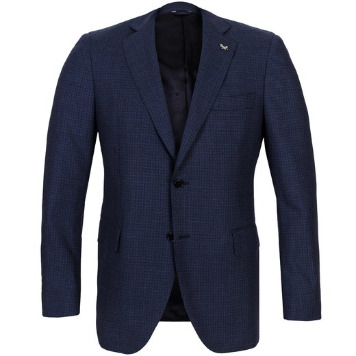 Luxury Italian Wool Blurred Check Blazer-on sale-Fifth Avenue Menswear