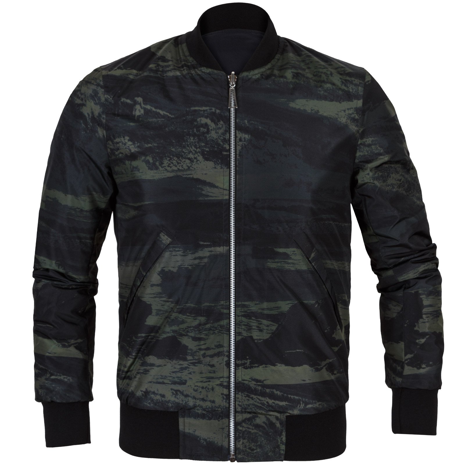 Camo Print Reversible Bomber Jacket - Jackets-Casual Jackets : Fifth ...