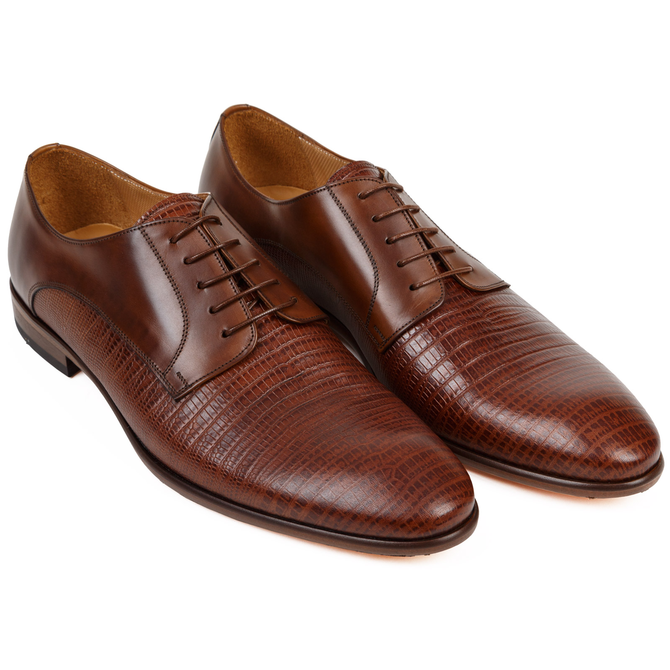 Abbot Reptile Embossed Derby Dress Shoe