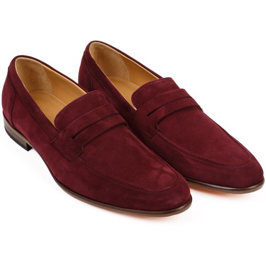 Bellinger Bordo Suede Loafer-shoes & boots-Fifth Avenue Menswear