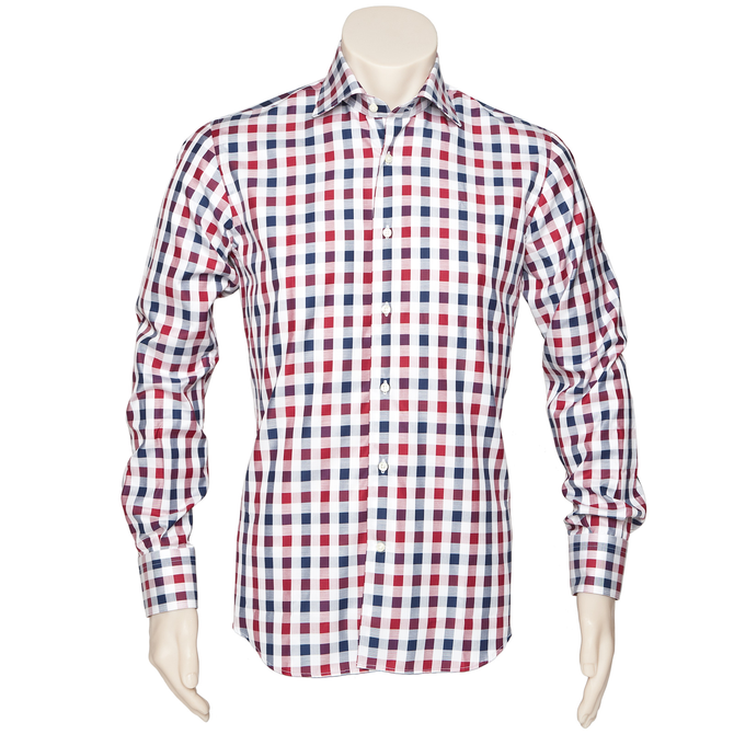 Tailored Luxury Cotton Check Shirt