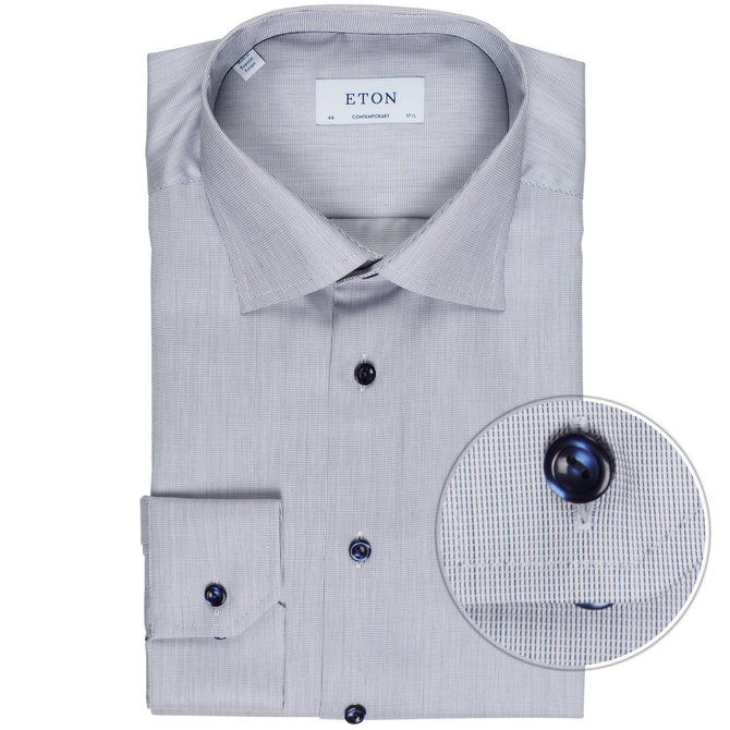 Contemporary Fit Luxury Cotton Micro Weave Shirt