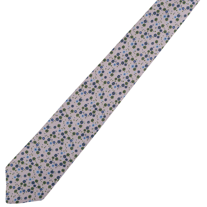 Small Micro Floral Pattern Tie