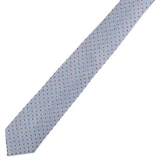 Micro Geometric Paisley Pattern Classic Silk Tie-work-Fifth Avenue Menswear