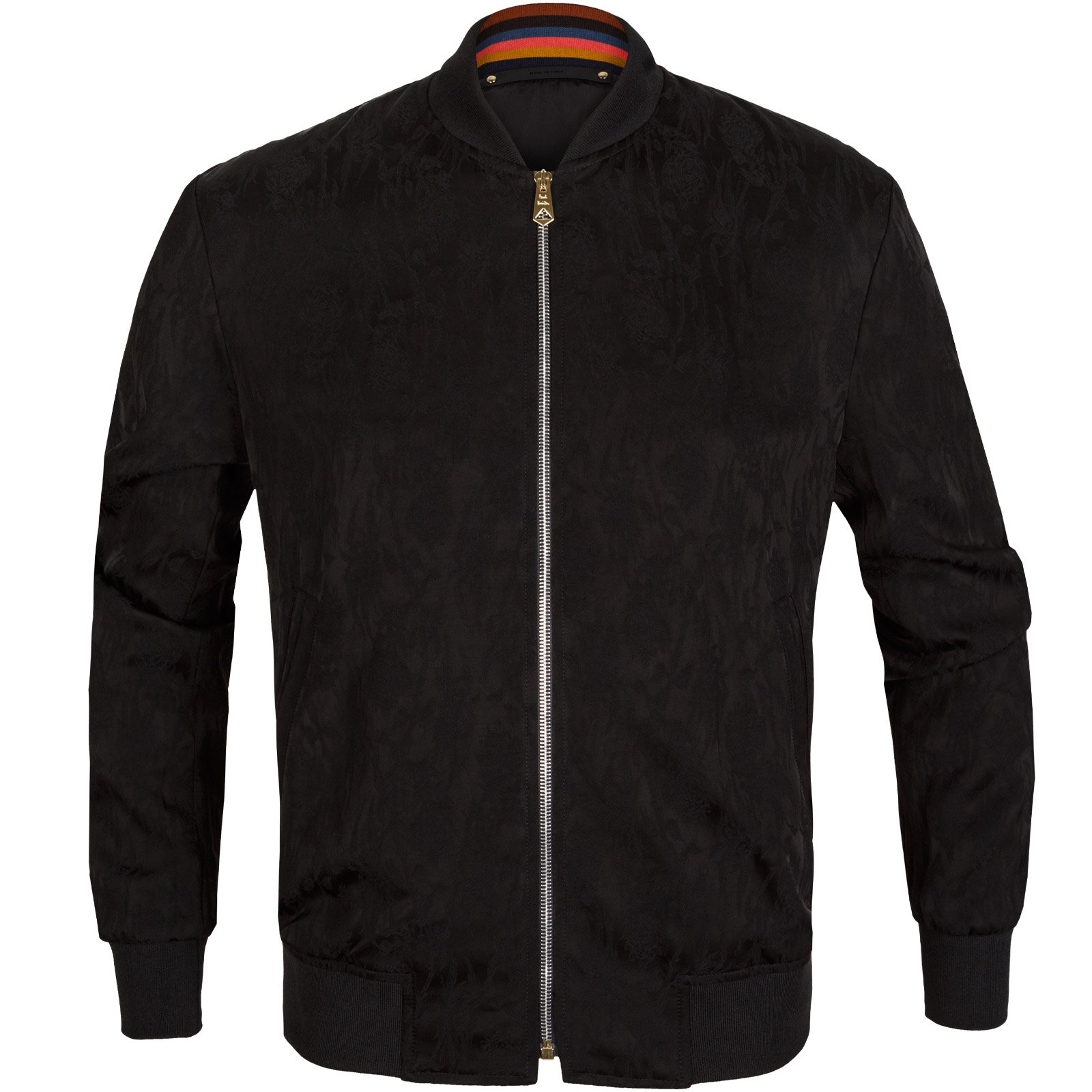 Luxe Jacquard Pattern Bomber Jacket - Jackets-Casual Jackets : Fifth ...