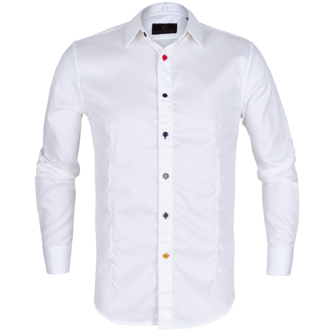 Bruno Cotton Twill Shirt With Odd Buttons