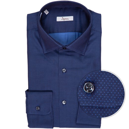 Luxury Cotton Micro Dobby Dress Shirt-on sale-Fifth Avenue Menswear