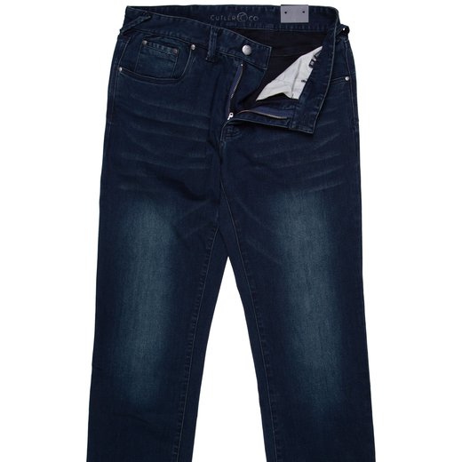 Tony Taper Fit Double Dye Stretch Denim Jeans-essentials-Fifth Avenue Menswear