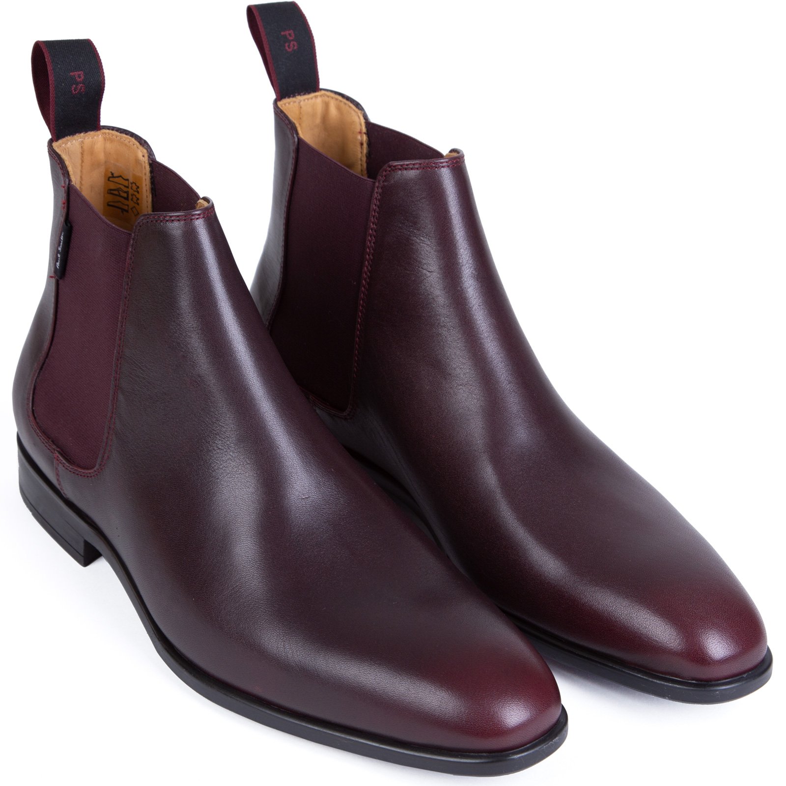 Gerald Burgundy Leather Chelsea Boot - Shoes & Boots-Dress Shoes ...