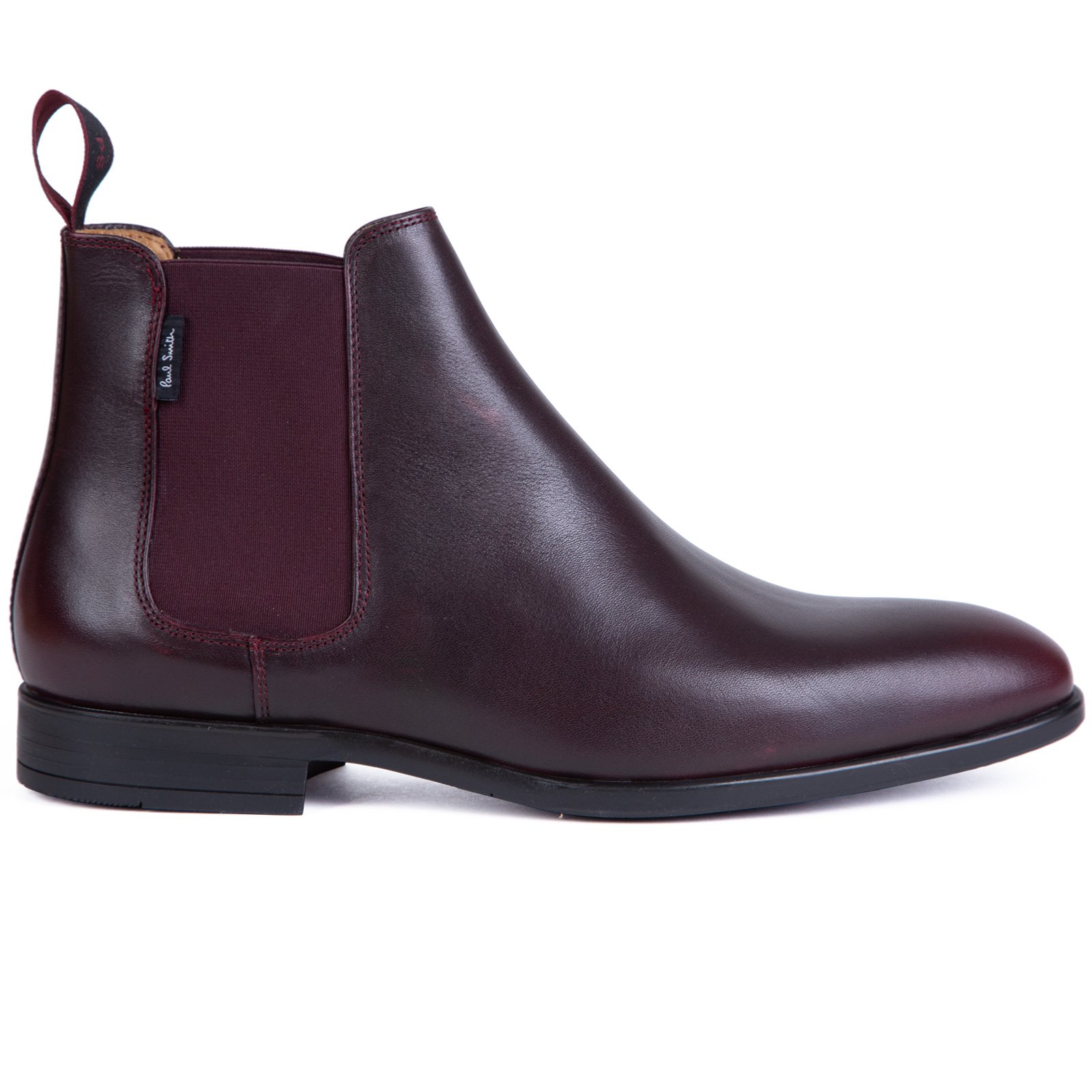 Gerald Burgundy Leather Chelsea Boot - Shoes & Boots-Dress Shoes ...