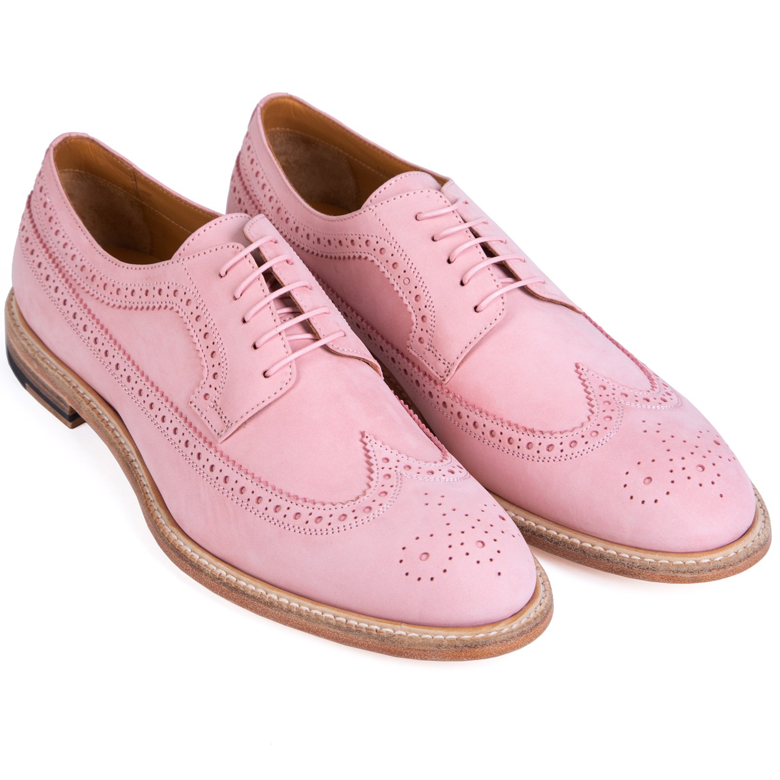 Pink 2025 leather brogues