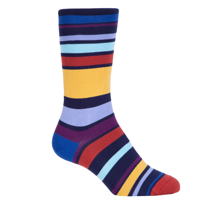 Andy Stripe Cotton Socks - New Online : Fifth Avenue Menswear - PAUL ...