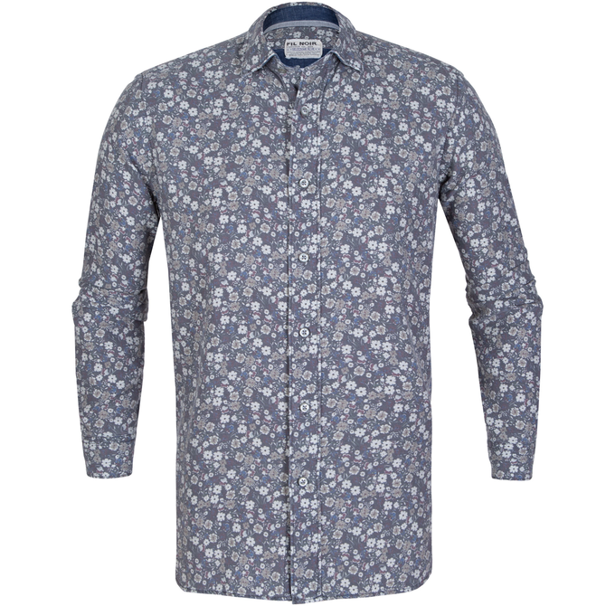 Roma Small Floral Cotton Casual Shirt