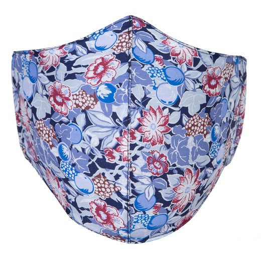 Limited Edition Bordeaux Floral Print Face Mask-accessories-Fifth Avenue Menswear