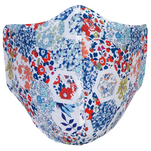 Adjustable Limited Edition Patchwork Floral Face Mask-essentials-Fifth Avenue Menswear
