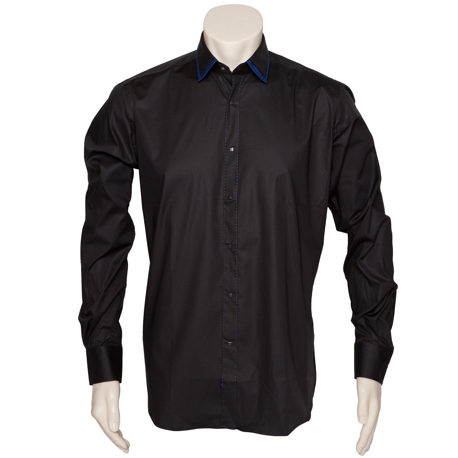 Stretch Cotton Contrast Collar Shirt - KARL LAGERFELD 2013AW : Shirts ...