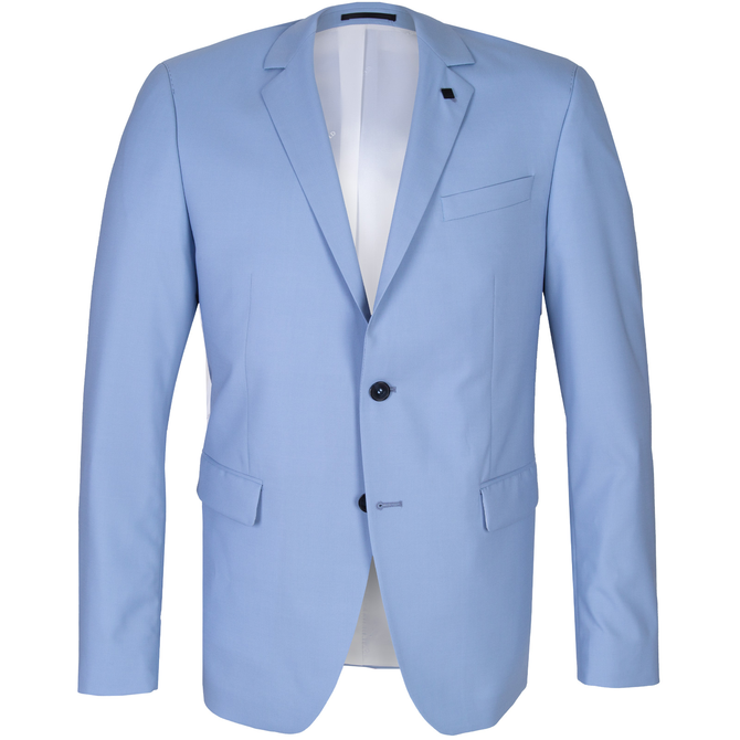 Clever/Tube Luxury Fine Wool Sky Blue Suit