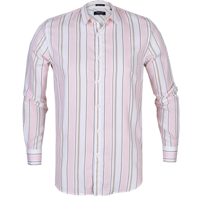 Light Satin Stripe Casual Shirt