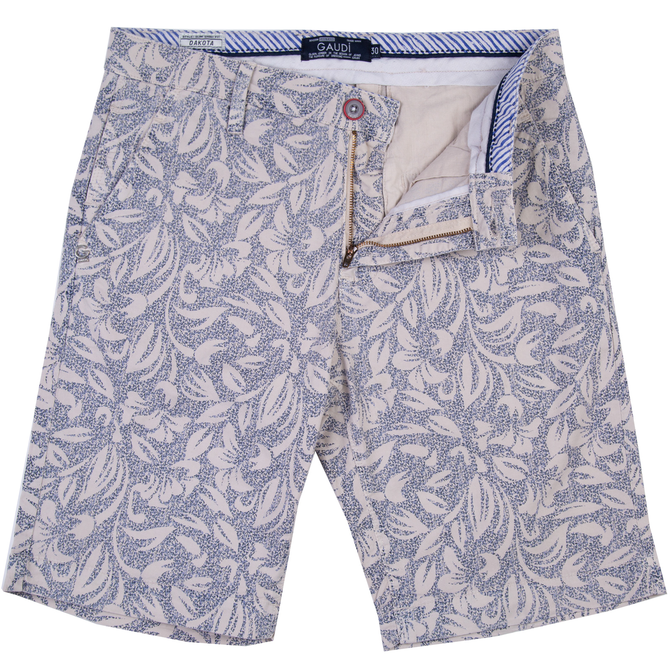 Slim Fit Dakota Stretch Cotton Floral Print Shorts