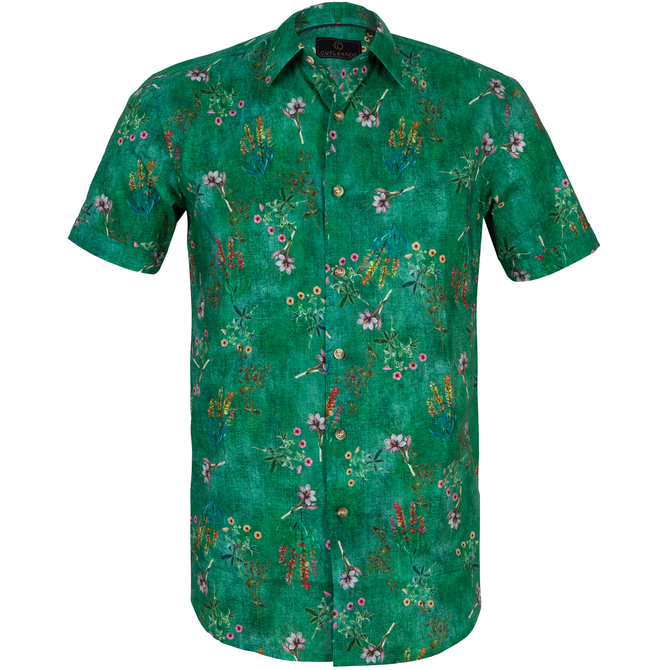 Brent Green Floral Casual Shirt