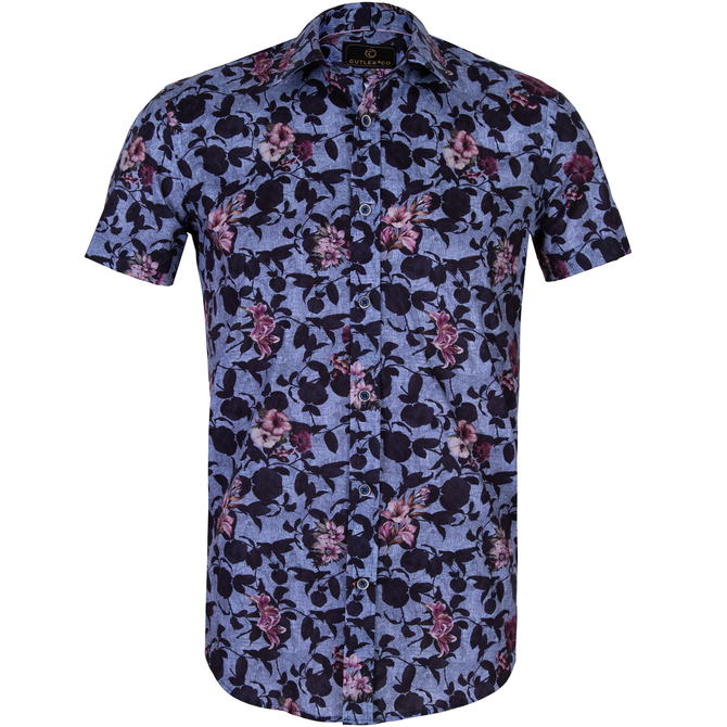 Brody Shadow Floral Stretch Cotton Shirt