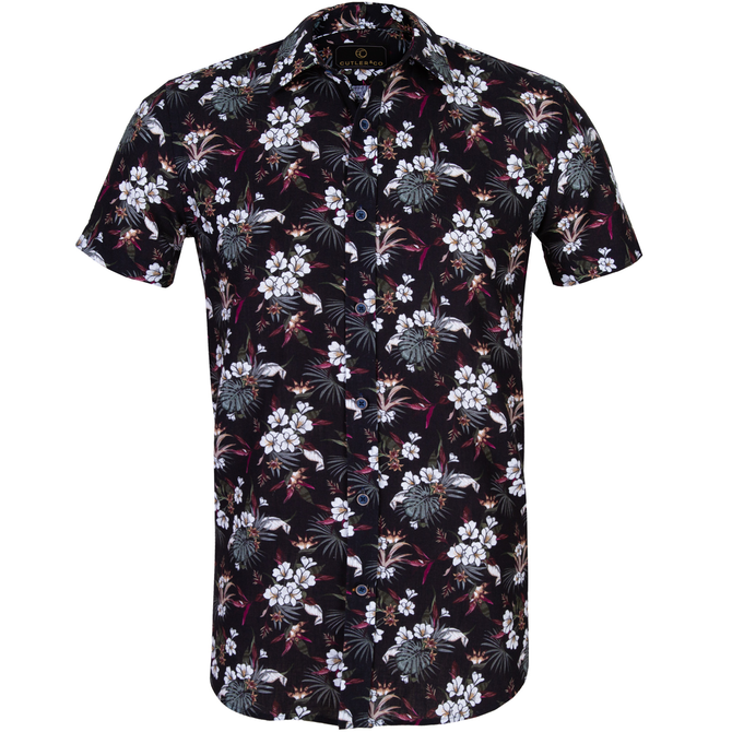 Brody Tropical Floral Cotton & Linen Casual Shirt