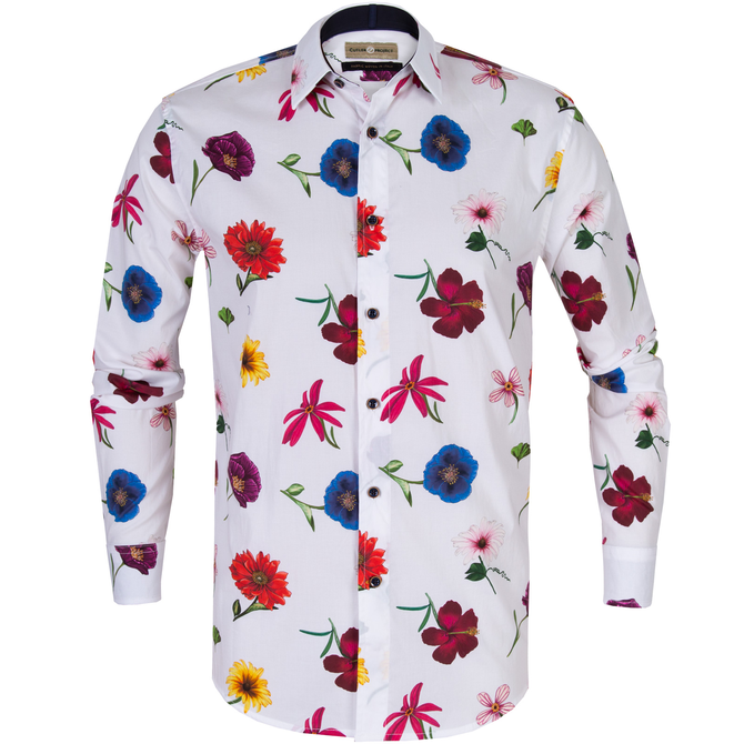 Seth Big Floral Stretch Cotton Shirt