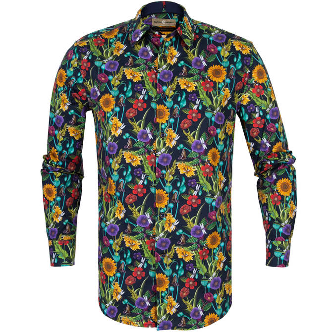 Blake Multi Floral Stretch Cotton Shirt