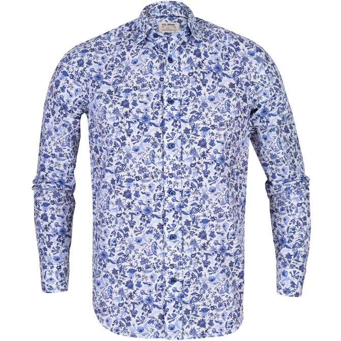 Treviso Floral Print Casual Cotton Shirt - Shirts-Casual : Fifth Avenue ...