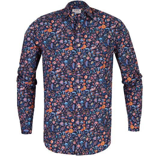 Treviso Floral Print Casual Cotton Shirt-on sale-Fifth Avenue Menswear