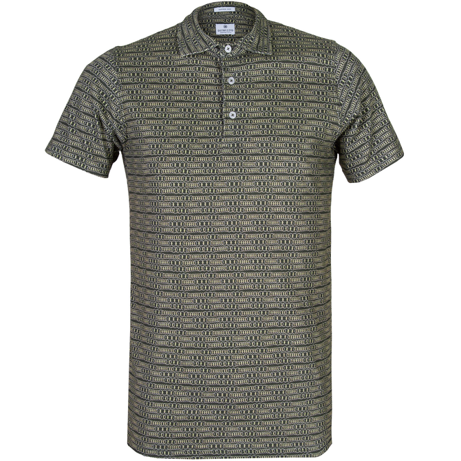 Slim Fit Polo With Linked Rings Print