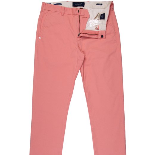 Stuart Pink Stretch Cotton Chinos-on sale-Fifth Avenue Menswear