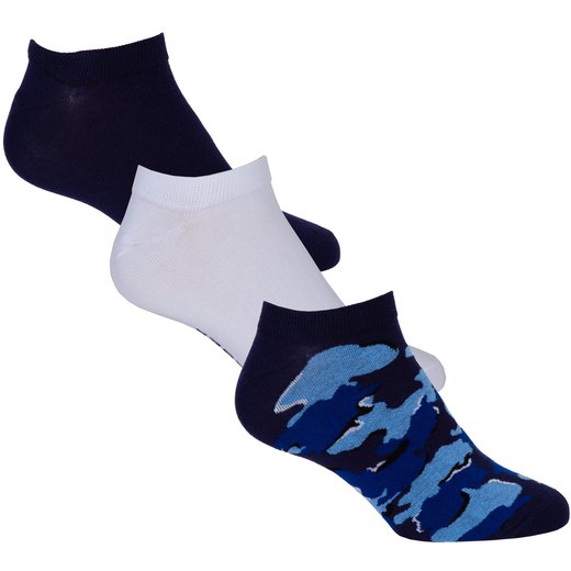 Gost 3 Pack Camo Print Ankle Socks-socks-Fifth Avenue Menswear