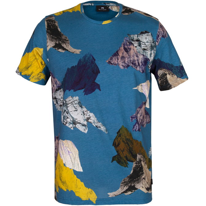 Mountain Collage Print T-Shirt