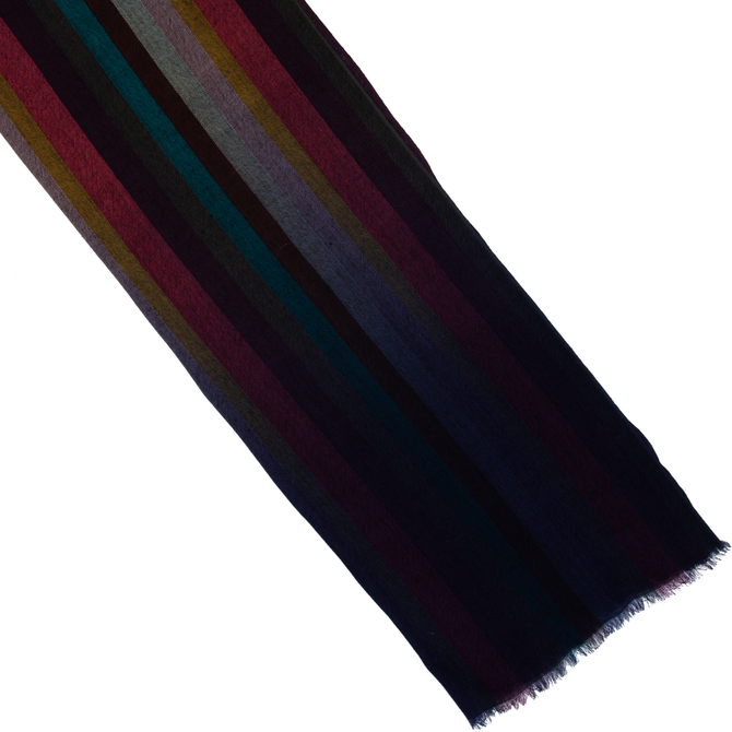 Artist Gradient Stripe Wool & Silk Scarf