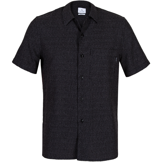 Classic Fit Loose Weave Micro Check Shirt